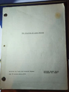 RARE CBS Script – The Violation of Sarah McDavid 1980 TV Drama 1st Draft - Picture 1 of 6