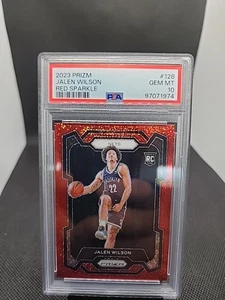 2023 Prizm Jalen Wilson Red Sparkle #128 PSA 10 - Picture 1 of 2