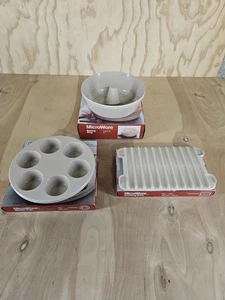 Vintage Anchor Ovenware Microware Lot 3 Pieces - Picture 1 of 9