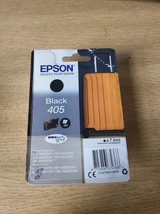 Epson 405 Suitcase Black Ink Cartridge DURABrite Ultra 7.6ml 350 Page New - Picture 1 of 3