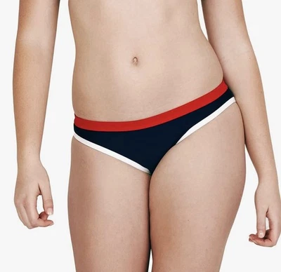 Speedo Swimsuit Bottom Bikini Creora Highclo Hipster Blue/Red/White Size L - Image 1 of 4