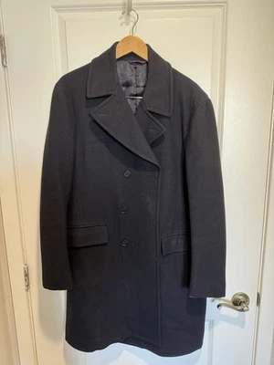 Brooks Brothers  Wool Pea Coat Size 40R, Black/ Dark Navy. 100% Wool - Image 1 of 4