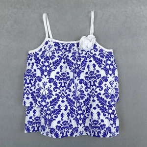 Janie And Jack Top Girls Size 8 Layered Flower Lined - Picture 1 of 8