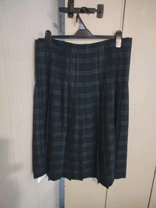 M&S Tartan stretchy Mid Length skirt size 16 Ladies Vintage Style Tartan Skirt - Picture 1 of 9