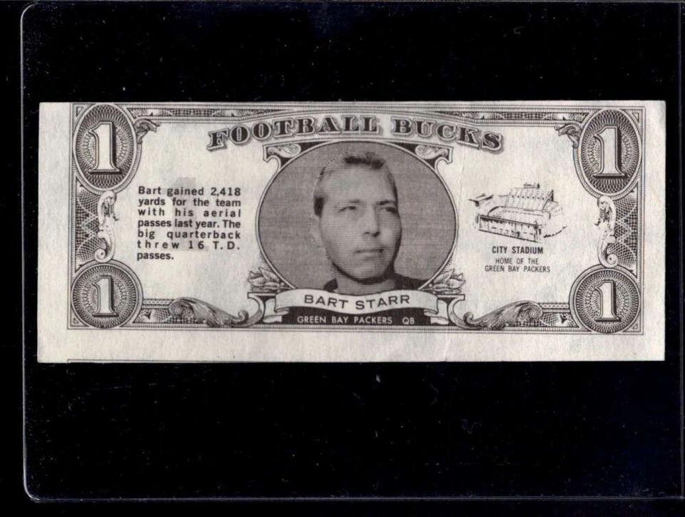 1962 Topps Bucks #2 Bart Starr   VGEX X3525749 - Image 1 of 3