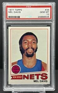 1977 Topps Basketball Mel Davis PSA 10 GEM MT New Jersey Nets Card #38    cc23 - Picture 1 of 2