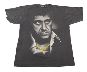 Camiseta Negra De Colección Y2K Scarface Tony Montana Retrato Hip Hop Talla 3XL - Imagen 1 de 7