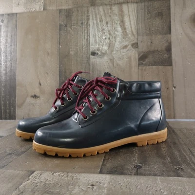 Botas Lands End Mujer Talla 7 Medianas Azul Oscuro Goma Pato Foto 1 de 4