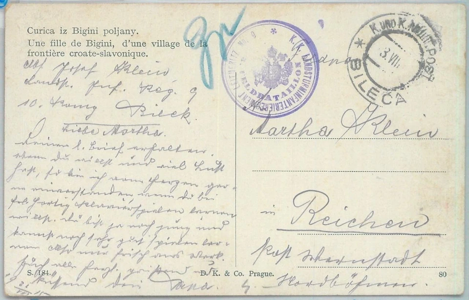 79507 - BOSNIA - POSTAL HISTORY - Military Postmark on POSTCARD  1915 - Imagem 1 de 1