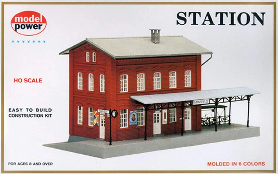 MODEL POWER RAILROAD STATION HO SCALE BUILDING KIT - Image 1 of 1