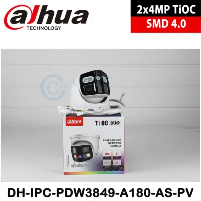 Dahua 8MP Panoramic IPC-PDW3849-A180-AS-PV TiOC SMD4.0 IP Camera 2-Way Audio AU - Image 1 of 4