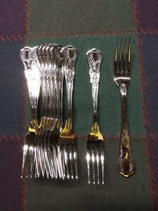 11 Liberty Tabletop, USA - Dinner Place Forks - Sheffield Pattern, NEW 2nd - Picture 1 of 1