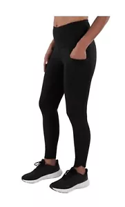 Ladies Everyday Perforated Legging, Black, Medium 1 NEW PAIR - Picture 1 of 4