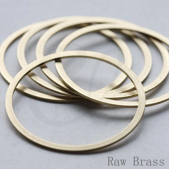 10 Pieces Raw Base Flat CLOSED Ring - Link - Loop 40x2mm (CW-3604C-V-243) - Image 1 of 1