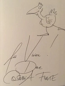 Cornelia Funke signiert Zeichnung Buch Original Unterschrift Signatur Autogramm - Picture 1 of 4