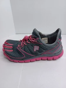 Gray & Pink Fila Toe Shoes Women 7 SPK14023-054 Great Condition - Picture 1 of 5
