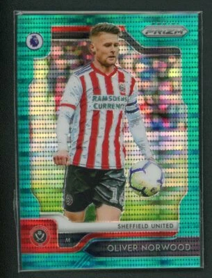 2019-20 Oliver Norwood 17/35 Panini Prizm Premier League Breakaway Cyan - Image 1 of 2