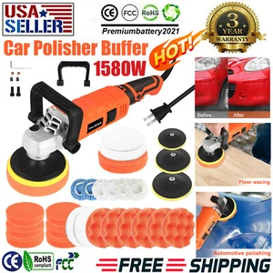 Car Buffer Polisher Waxer 7-Speed Rotary 5" + 6" Backing Plate Polishing Machine - Picture 1 of 16