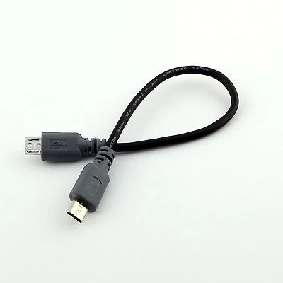 Micro USB Male To Micro Male 5 Pin Converter OTG Adapter Lead Data Cable Cord - Image 1 of 4
