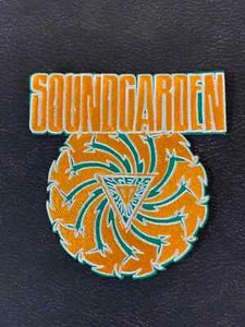 SOUNDGARDEN BADMOTORFINGER ORANGE AND GREEN LOGO SEW OR IRON ON PATCH OFFICIAL - Picture 1 of 7