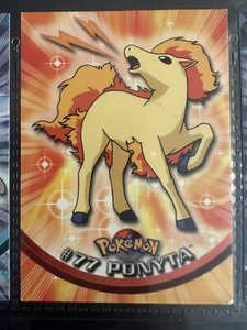 1999 TOPPS POKEMON TV ANIMATION BASE CARD # 77 PONYTA WITH BLUE LOGO