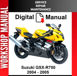 Suzuki GSXR750 GSXR-750 2004 2005 manual de servicio taller de reparación - Imagen 1 de 1