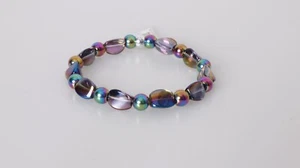 Pulsera Elegante para mujeres perlas de cristal y Hermatitas multicolor Brazalet - Picture 1 of 3