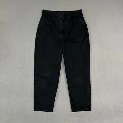 Express Pants Womens 10 Black Tapered Ankle Super High Rise Stretch Cotton - Image 1 of 4