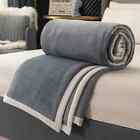 Double Sided Milk Velvet Blanket Bed Sofa Soft Blankets Non Hair Shedding Quilt