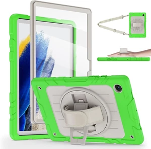 Galaxy Tab A8 10.5'' 2022 Case, 360 Stand, Green/Beige - Picture 1 of 8