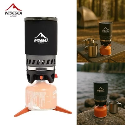 Widesea Camping Stove Set with Coffee Press Pot – Lightweight Jetboil Style Cook - Image 1 of 4