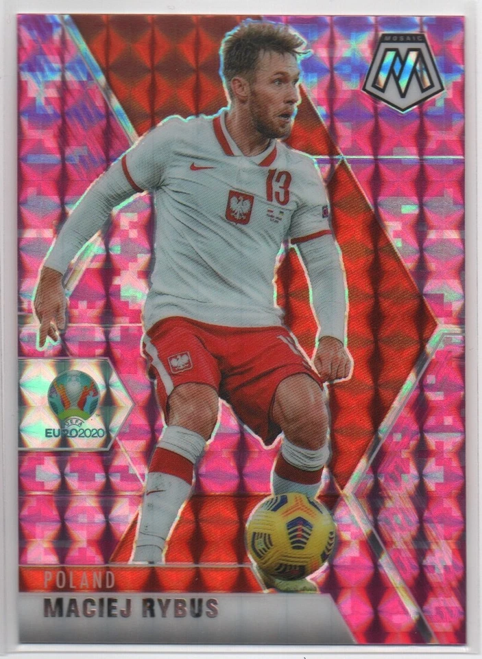 2021 UEFA Mosaic Soccer Pink Camo Maciej Rybus Poland #68 - Image 1 of 1