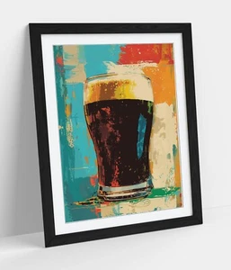 PINTA DE GUINNESS STOUT POP ART 2 - ARTE DE PARED ENMARCADO PÓSTER IMPRESIÓN EN PAPEL - Imagen 1 de 11
