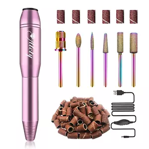 Electric Nail Drill Kit, Portable Electric Nail File for Acrylic Gel Nails, Pro - Picture 1 of 12