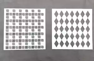 Diamond & Buffalo Check Cookie Stencil Template 5.5”x5.5” Reusable DIY Art Decor - Picture 1 of 9