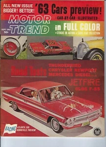 1962 Oldsmobile Jetfire, Ford Thunderbird, Newport tested in vintage Motor Trend - Imagen 1 de 2