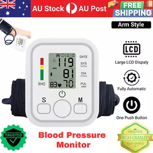 Digital Blood Pressure Monitor Upper Arm Automatic BP Machine Heart Rate Monitor - Picture 1 of 14