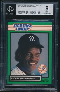 1989 Kenner Starting Lineup #61 Rickey Henderson BGS 9 Mint