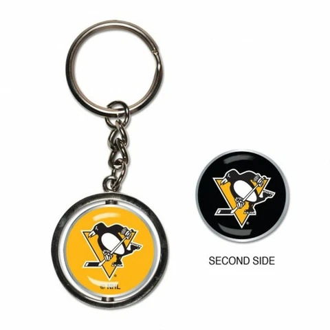 Pittsburgh Penguins Spinner Design Keychain [NEW] NHL Key Chain Ring Nickel Cover