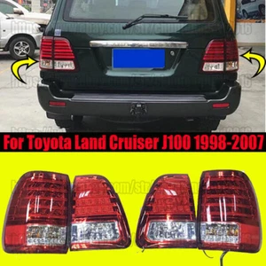 For Toyota Land Cruiser 100 J100 98-07 Car Tail Lights Rear Lamps LED Brake Trim - Foto 1 di 11
