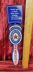 NEWCASTLE WINTER IPA BLAU PORZELLAN GEBRAUCHT Bier Zapfhahn Fass schwerer Griff Bar Pub - Bild 1 von 16