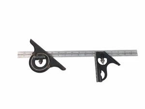 Vtg STARRETT Machinist Comb. Square, No.490 Protractor, No. 4, 18" Tempered Rule - Picture 1 of 9