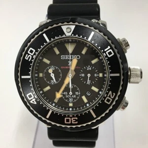 Reloj para hombre SEIKO PROSPECX SBDL041 cronógrafo analógico radio solar movimiento negro - Imagen 1 de 8