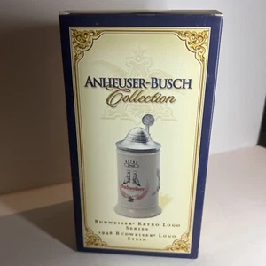 Budweiser Retro Logo Series; 1948 Budweiser Logo Stein; 2nd In Series; NIB COA - Bild 1 von 3