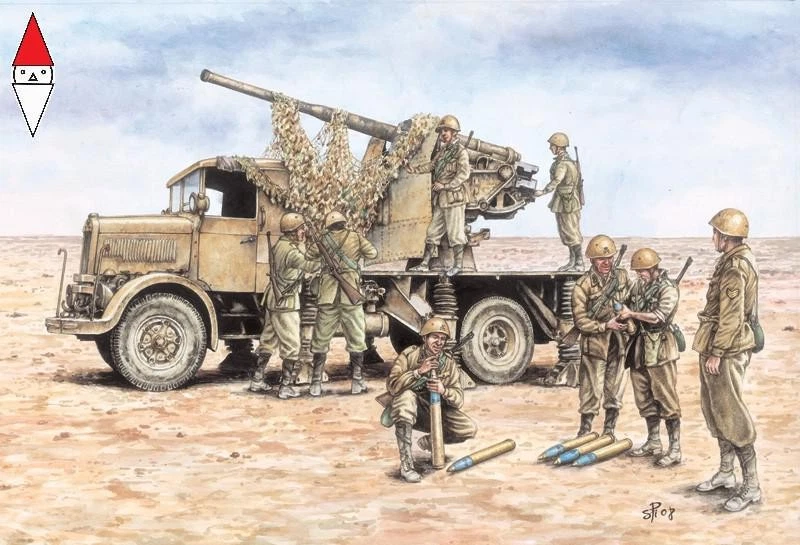 Italeri 1 72 Autokanone Ro3 90/53 AA Gun