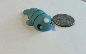 3D Printed Narwhal Cute Mini Animals Articulated Collectable Kids Toy - Picture 1 of 6