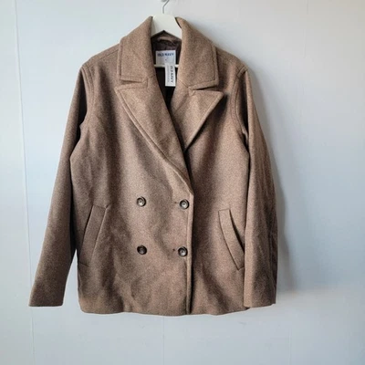 Abrigo de guisante de doble botonadura de gran tamaño azul marino antiguo para mujer talla M bolsillos manga larga Foto 1 de 4