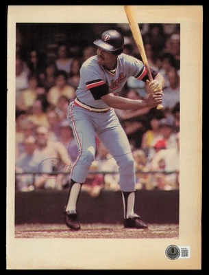 Rod Carew Signed 8x11 Magazine Page Minnesota Twins Vintage Sig Beckett #BM37255 - Image 1 of 3