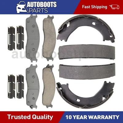 Juego de pastillas de freno de disco delanteras traseras zapata de freno de estacionamiento para Dodge Ram 2500 2003-2005 Foto 1 de 4