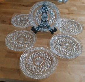 6 Vintage Anchor Hocking Wexford Diamant Brot & Butter Teller 6" 6er Set Exc. - Bild 1 von 7